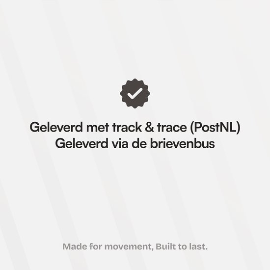 Geleverd met track & trace (PostNL) en via de brievenbus.