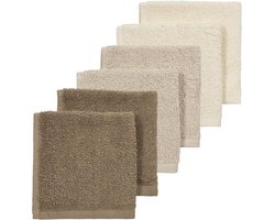 Meyco Baby Monddoekjes - 6 stuks - 30x30 cm - Natural / Soft Sand / Taupe