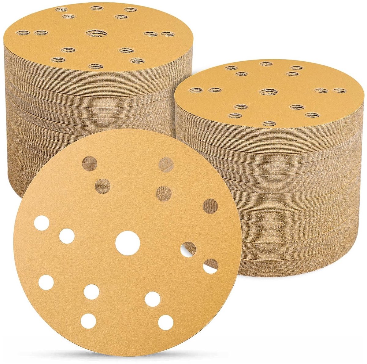 Zandpapier schijven 150mm met klittenband - 100 stuks, 400 grit voor gladde afwerking en schuren