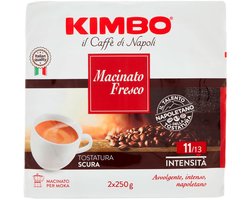 Kimbo il Caffe di Napoli Macinato Fresco - Gemalen Koffie - 500g (2x250g)