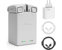 Professionele acculader voor DJI Mini 3/4 Pro – 65 W snellaadhub met dubbele accu’s
