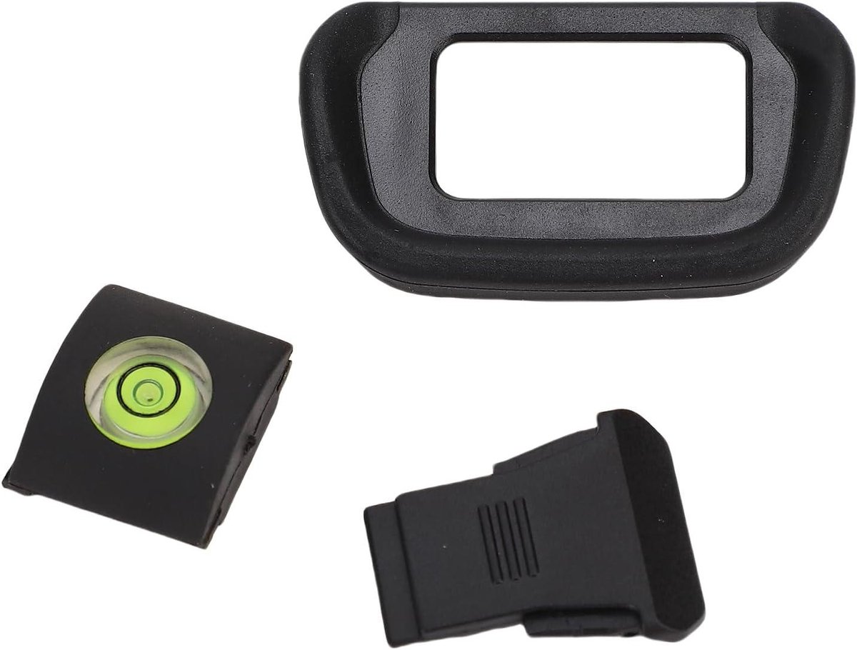 Camera Oogschelp Set - Zoeker Accessoire - Verbeterde Fotografie - Ingebouwde Waterpas - 12 x 7 x 1 cm - Zwart