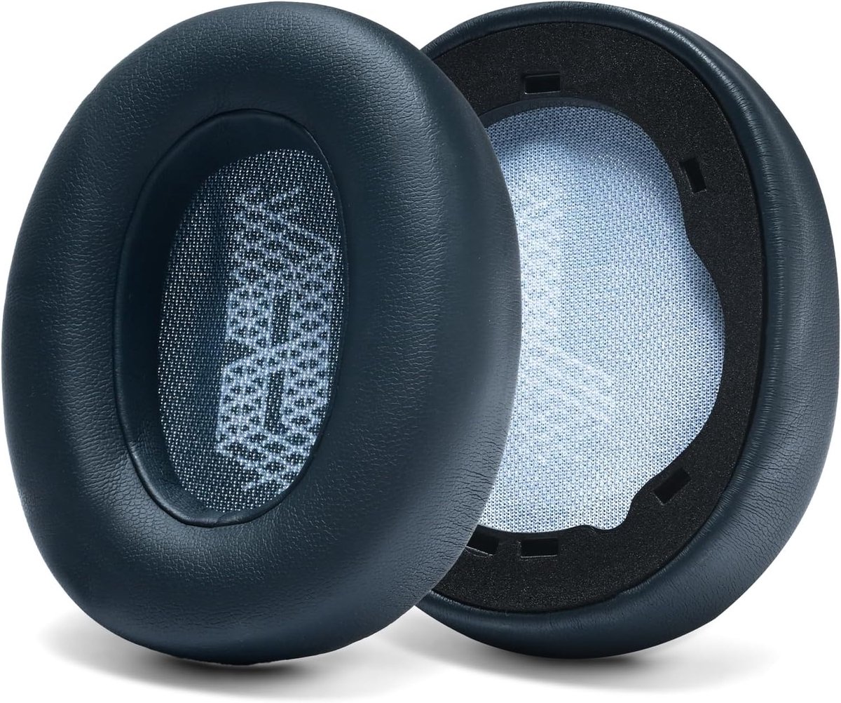 Vervangende oorkussens van hoogwaardig nepleer voor JBL E65 E65BTNC Duet NC LIVE650 BTNC LIVE660 BTNC, met comfortabele memory foam voor optimale geluidsisolatie en duurzaamheid