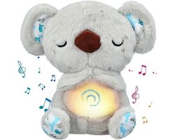 Breathing Koala Knuffel - Ademende Knuffel - Ademhaling Knuffel Koala - Kalmerend Koala Knuffel - Zacht speelgoed dat ademt met geluid reliëfpluche voor volwassenen en baby