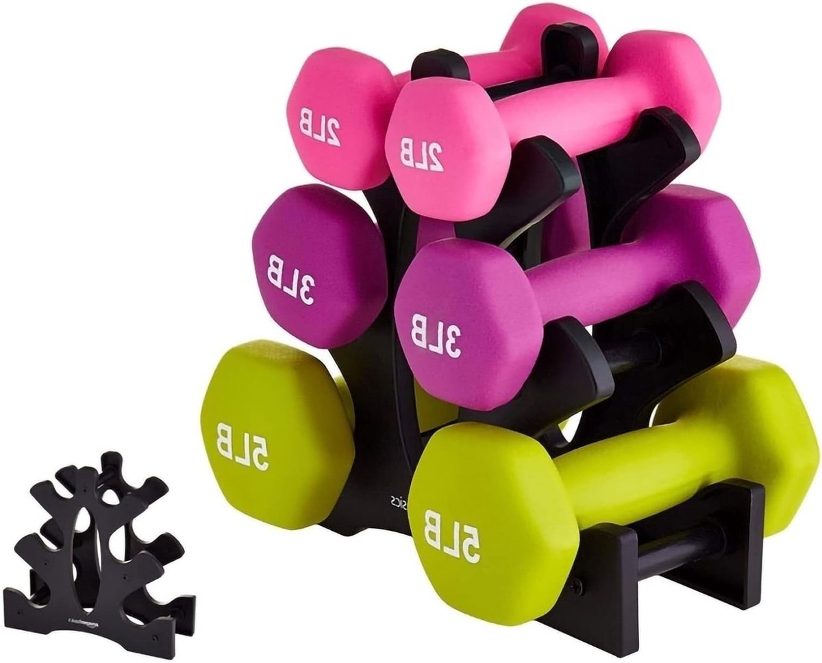 Driedimensionale Dumbbell Rack voor Thuisgym - Gewicht Rek met 3 Niveaus voor Handgewichten en Fitnessaccessoires, Ideaal voor Krachttraining en Organisatie