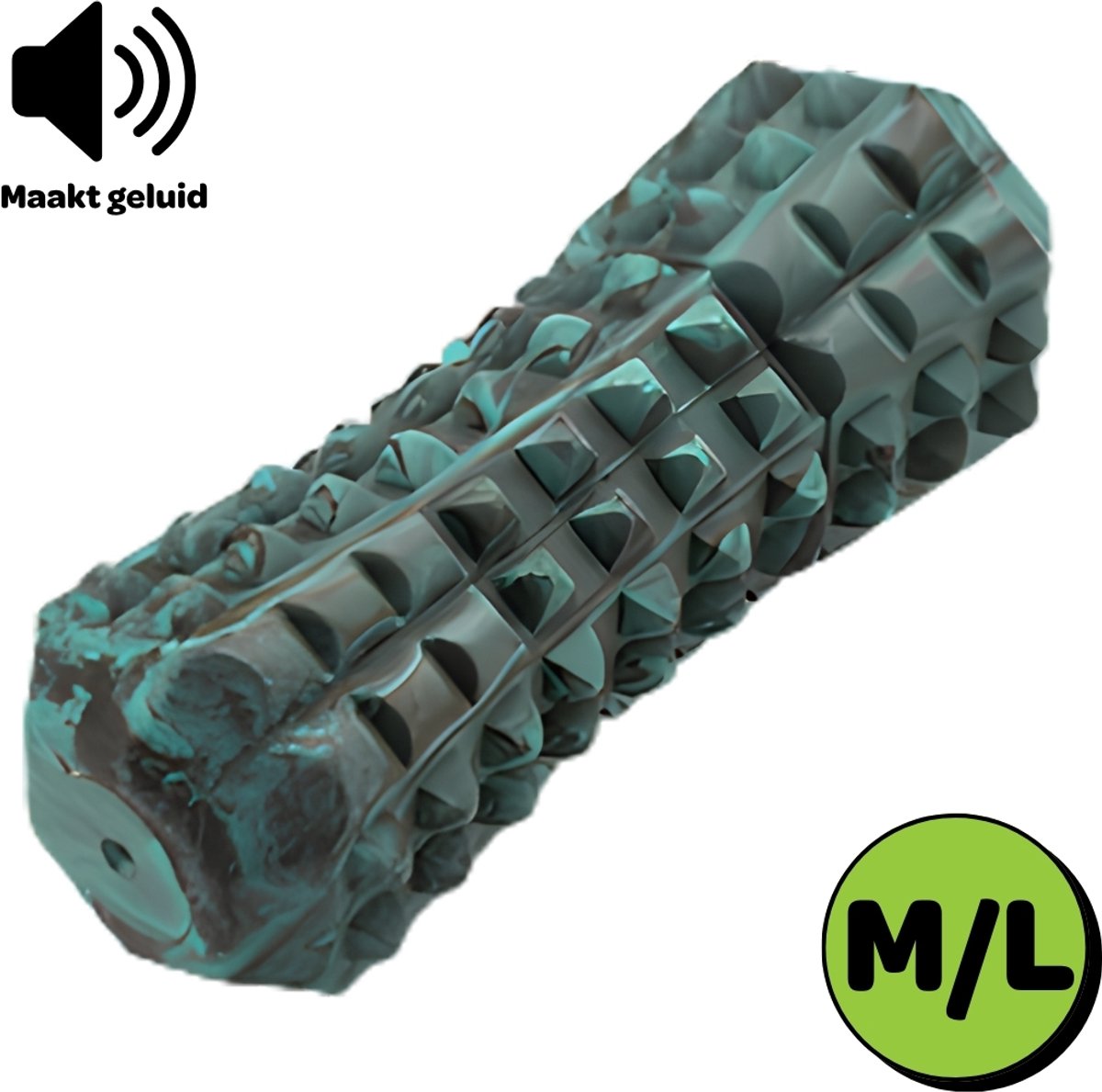 Sterk Hondenspeelgoed met Piep - Kauwspeelgoed Hond - Tandreiniging Hond - Actief Speelgoed - Tegen Verveling - Maat M/L - HappyPaws