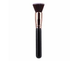INTER-ESQUE Foundation Kwast Zwart - Make-up Kwast voor Vloeibare en Crème Foundation, BB Cream & Concealer