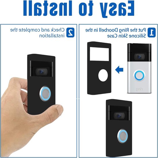 Weerbestendige silicone hoes voor batterij deurbel, geschikt voor Ring Video Doorbell Plus en 2e generatie - Bescherming, duurzaamheid en stijl voor uw deurbel — afbeelding 4