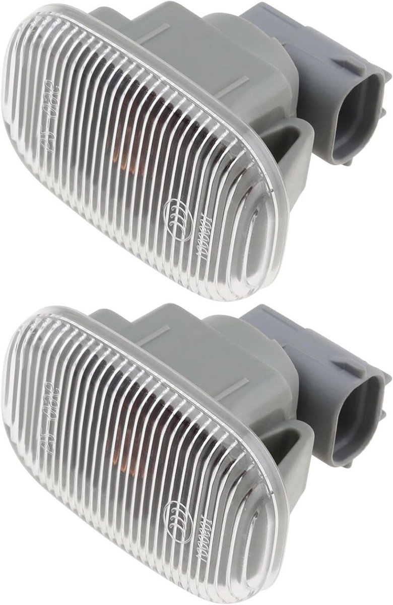 Zijrichtingaanwijzers Auto - Knipperlichten Links Rechts - Voertuig Signalering - Duurzaam Kunststof Materiaal - 56.1x35.8x46.4 mm - Transparant