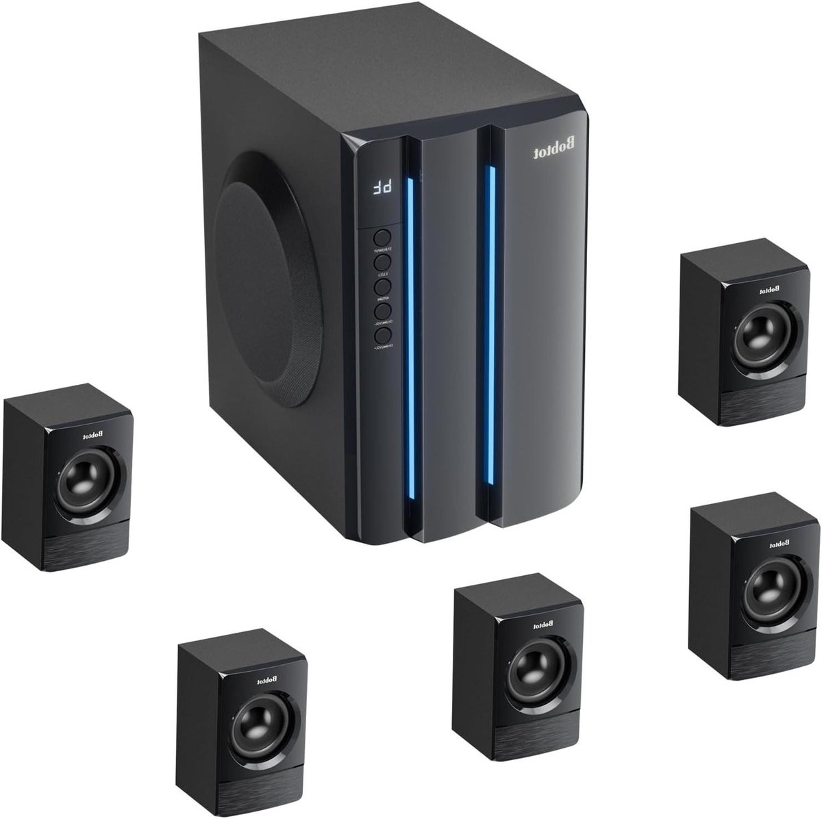 Home Theater Geluidssysteem - Surround Sound Systeem - Film Kijken - 800W Piekvermogen - 5.1 Kanaals - Zwart