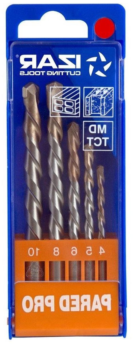 Boorset - Metaalboren beton - Beton Boren - Hardmetalen punt - 4-10 mm - Titanium