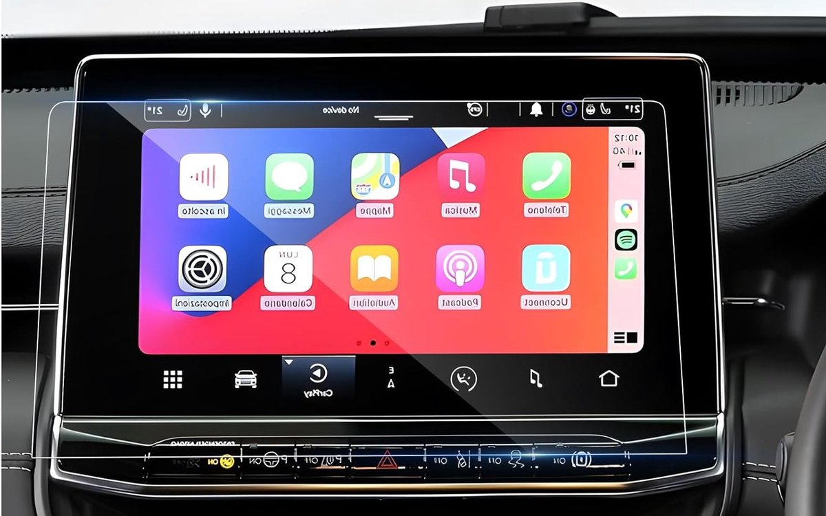 Screen Protector voor 10.1 Inch Uconnect 5 Infotainment Touch Screen - 9H Krasbestendig Tempered Glass Beschermfolie, HD Duidelijke Navigatiefilm voor Auto