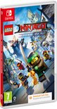 De cover van de Nintendo Switch game 'The Lego Ninjago Movie Videogame' met verschillende ninja's.