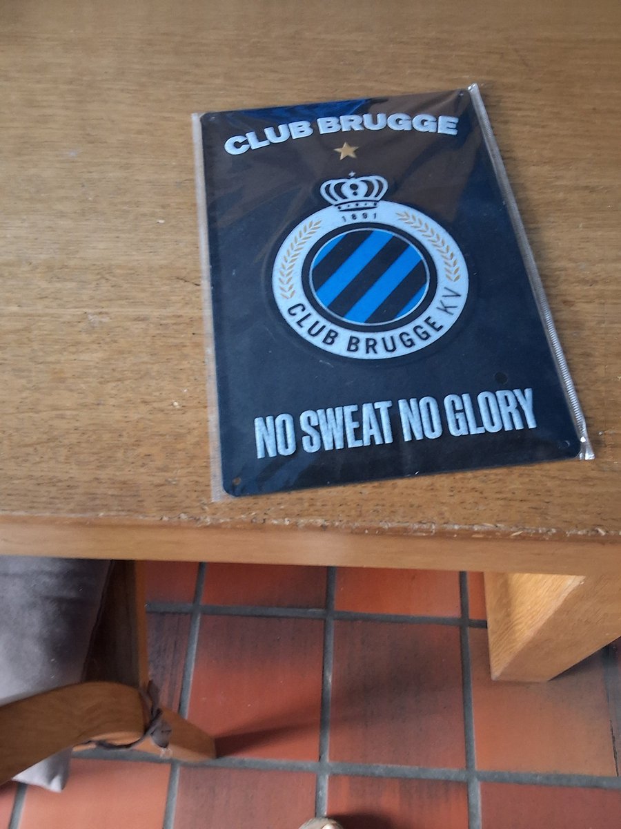 Club Brugge plaatkaat no sweet no glory 20x30cm