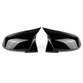 JustValue Hoogglans Zwarte Spiegelkappen geschikt voor BMW Serie 1, 2, 3, en 4 (F20, F21, F23, F30) - Buitenspiegels Bescherming in Stijl