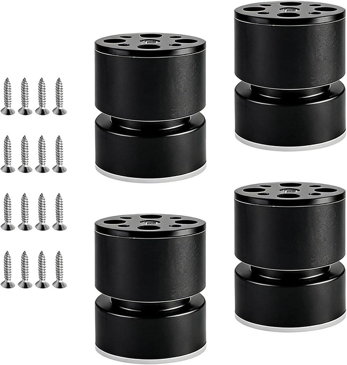 Tafelpoten - Meubelpoten Bankpoten - Meubels Stabiliseren - Hoge Draagkracht - 4 Stuks 8cm - Zwart