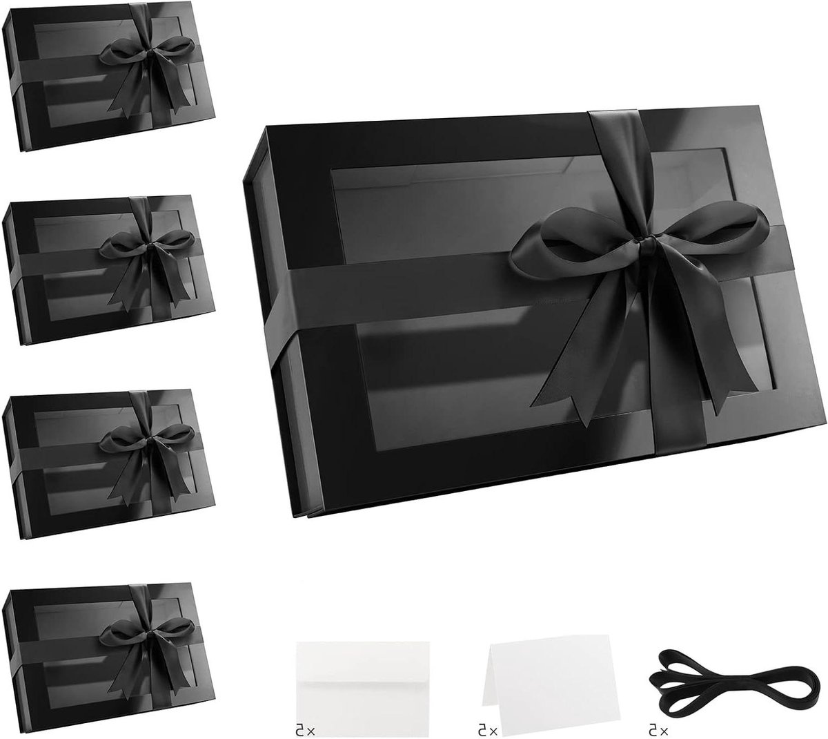 Grote Geschenkdozen - Luxe Dozen - Cadeaus Presenteren - Met Venster en Lint - 35.5 x 24 x 11.5 cm
