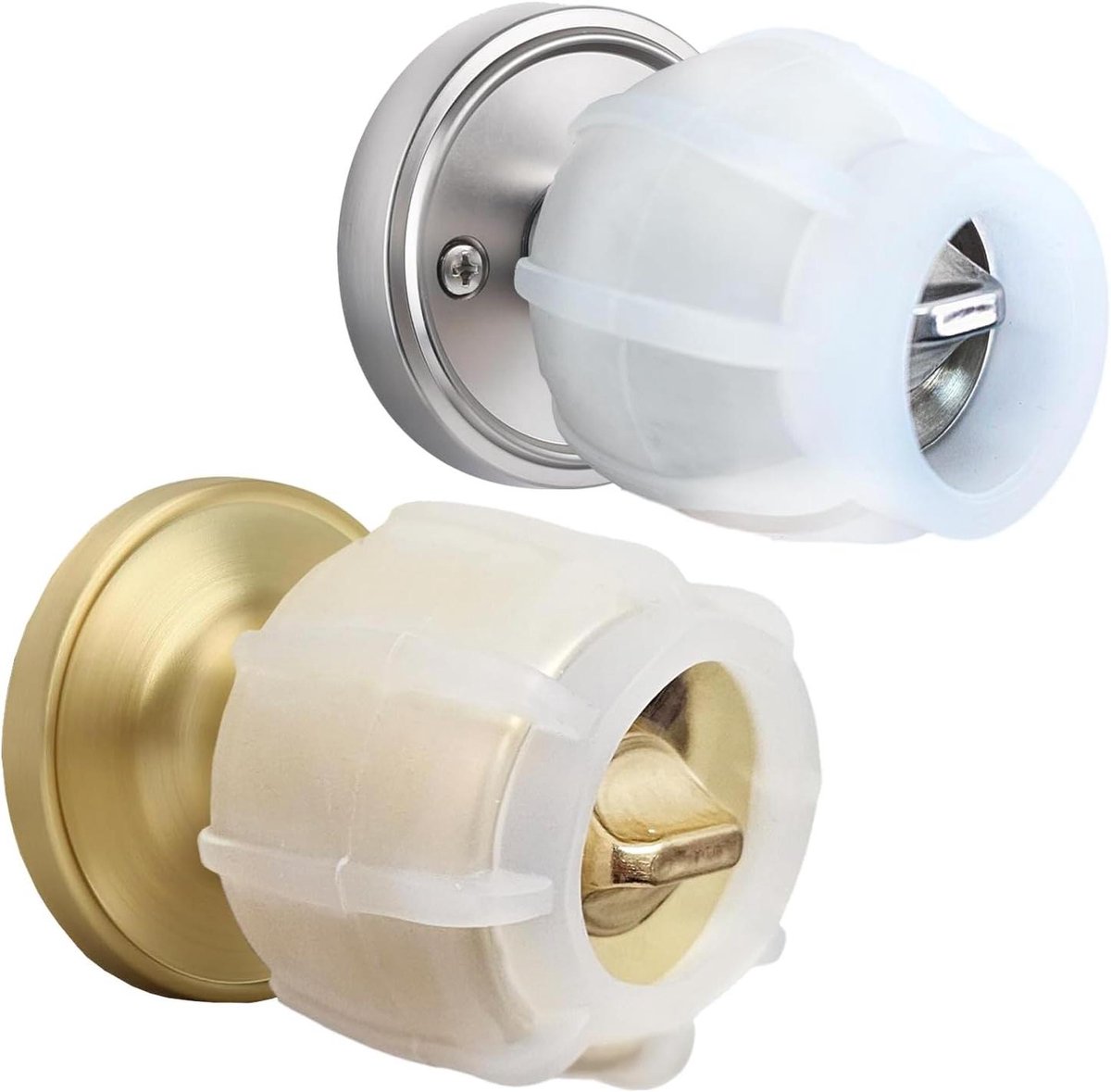 Deurgreep Deurstop - Knop Stopper - Muren Beschermen - Antislip Grip - 2 stuks - Transparant