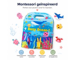 Montessori Activiteitenboek Oceaan - Montessori Speelgoed 1-3 jaar - Baby Speelgoed - Busy Board voor Peuter - Sensorisch speelgoed 12 maanden Jongens en Meisjes - Reisspeelgoed voor in de Auto