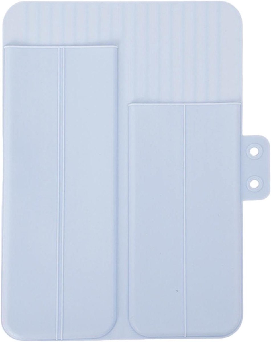 Hittebestendige Mat - Krultang Opberger - Styling Beschermen - Siliconen Materiaal - 28.7x19.7 cm - Blauw