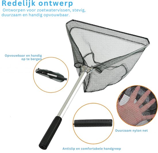 HEZIVO® Schepnet Vissen - Visnet Telescopisch - Landingsnet Opvouwbaar - Uitschuifbaar 1,5-2 M van hezivo — afbeelding 5
