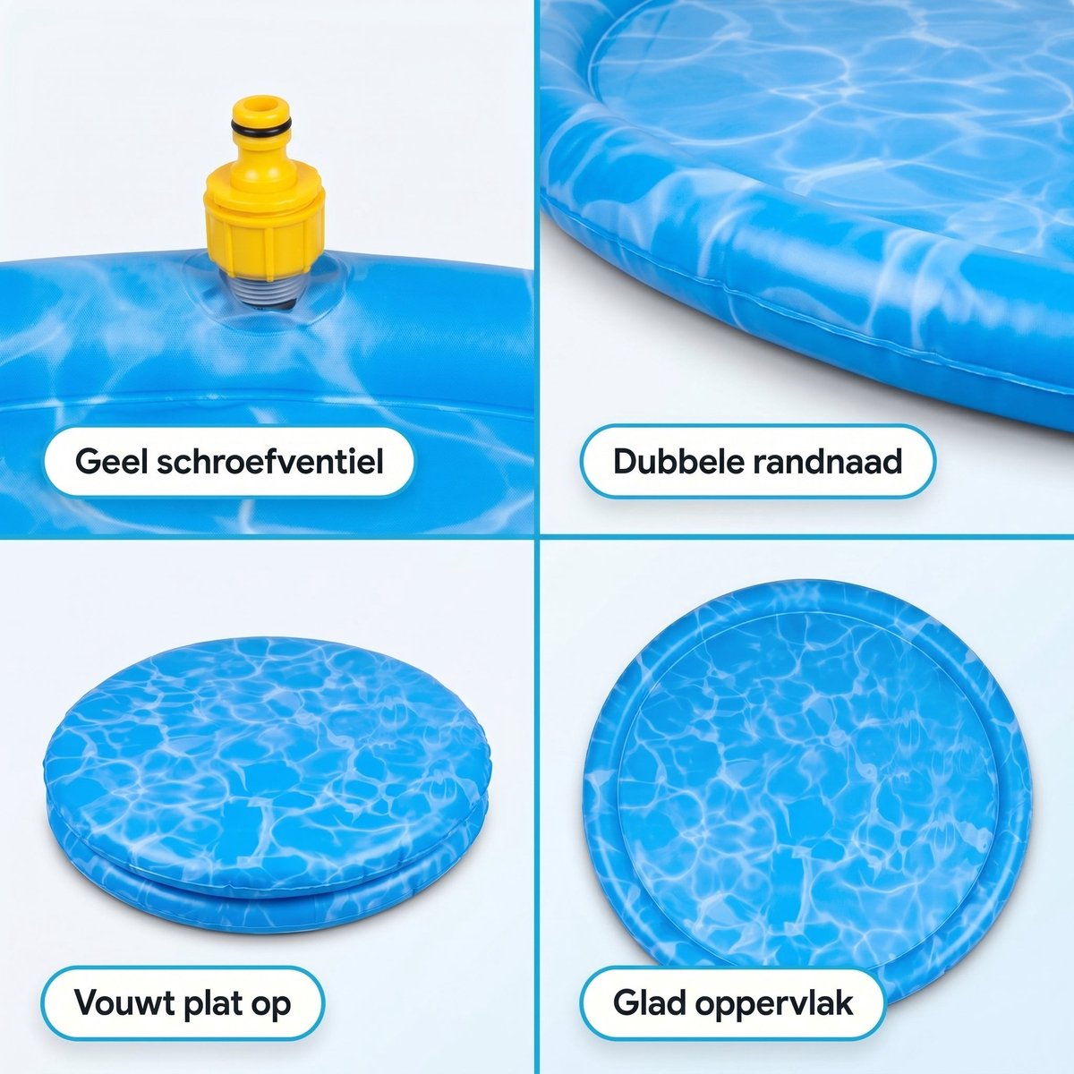 Lomera Hondenzwembad - Waterspeelmat voor Honden met Sproeier - Watersprinkler - Verkoeling Hond - Honden Badje - Hondenspeelgoed - Hondendouche - Sproeimat - Hondenmat - Antislip - Voor Tuin - Waterspeelgoed — afbeelding 4
