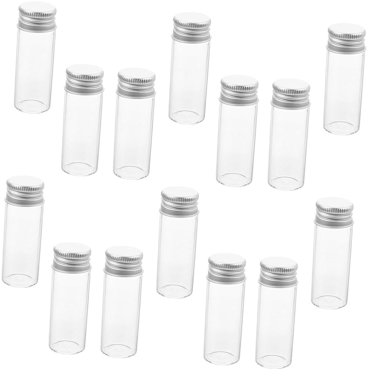 Glazen Voorraadpotten - Apothekerspotjes - Kleine Opslag - Luchtdicht Deksel - 20 Stuks 12
