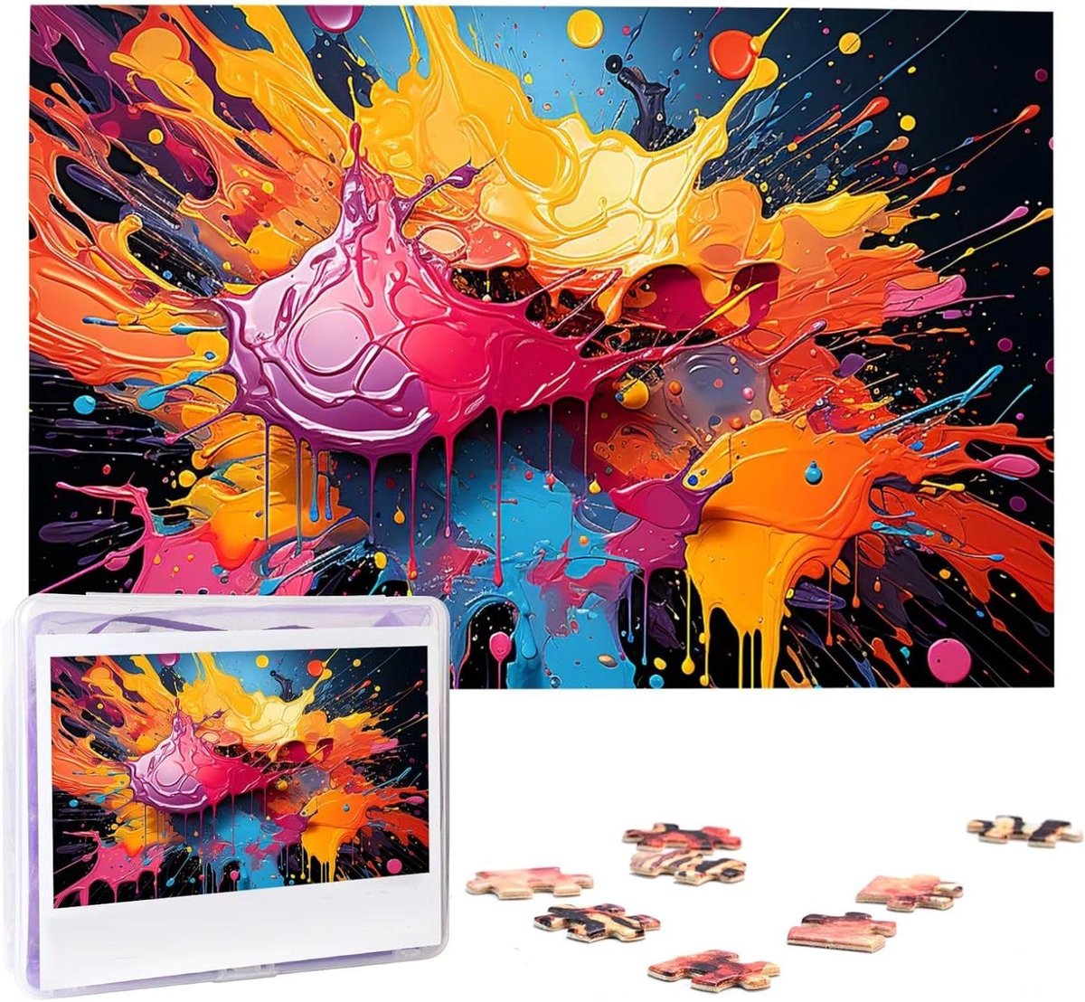 Fotopuzzel 1000 stukjes - Gepersonaliseerde puzzel - Ontspanning en cognitieve oefening - Met handige opbergtas - 749 x 50 cm