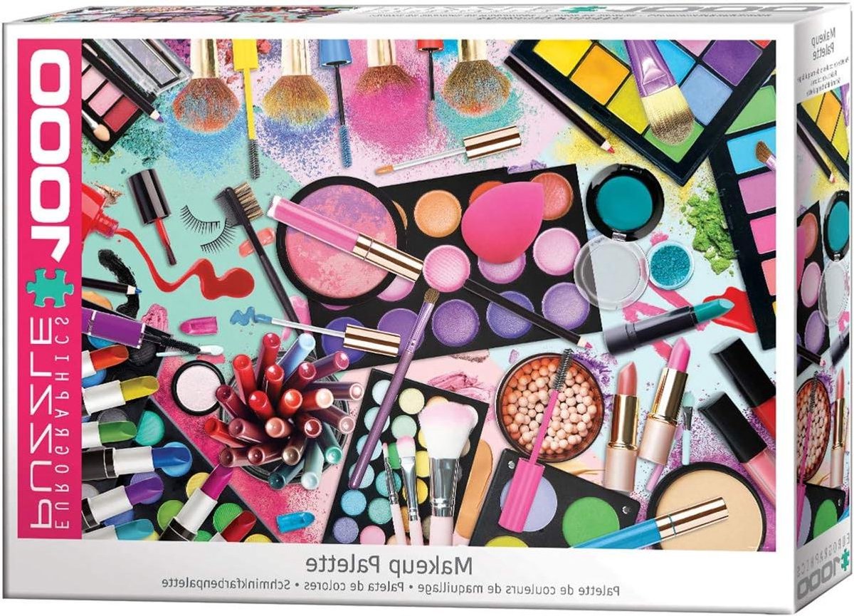 Puzzel Make-up Kleuren - Legpuzzel Puzzel 1000 stukjes - Ontspanning Thuis - Inclusief Sorteerschalen - 68 x 48 cm - Multicolor