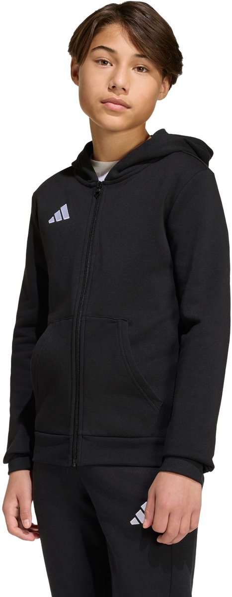 Adidas Performance Entrada26 Hoodie Met Lange Ritssluiting Kids Kinderen Zwart