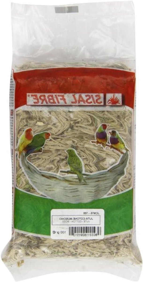 Nestmateriaal Vogelkooi - Vogelvoer Mengsel - Comfortabel Nest Bouwen - Natuurlijke Materialen Mix - 500 Gram - Natuurlijk