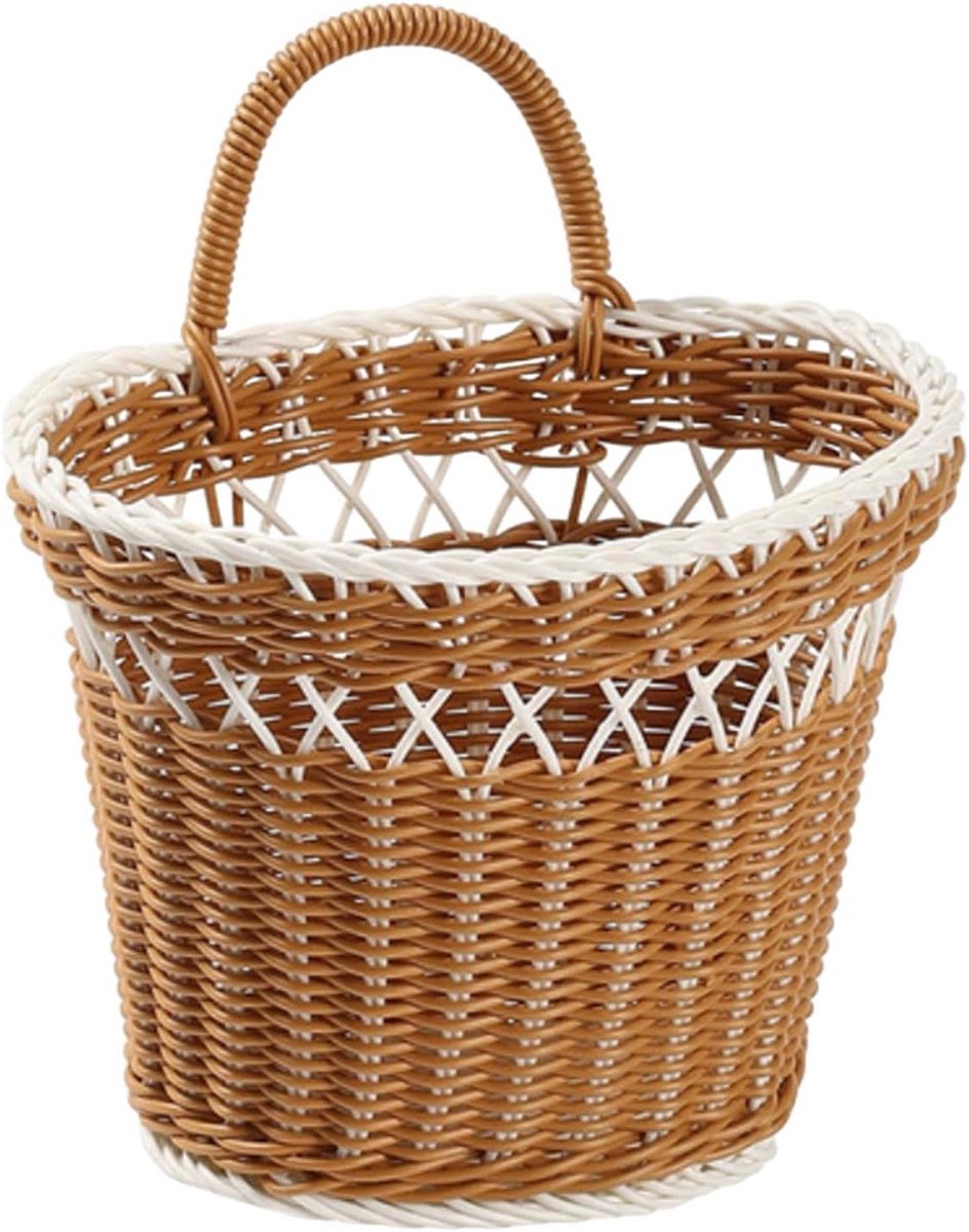 Wandmanden - Opbergdozen - Ruimte Organiseren - Landelijke Look - 17x23x17 cm - Wit