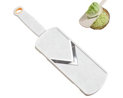 Koolsnijder - Groentesnijder - Multifunctionele snijder - 31,5*15*5 cm - Met V-vormig mes - Snel snijden - Voor de dagelijkse bereiding van groenten, het maken van salades en het snel snijden van kool in de keuken - Wit