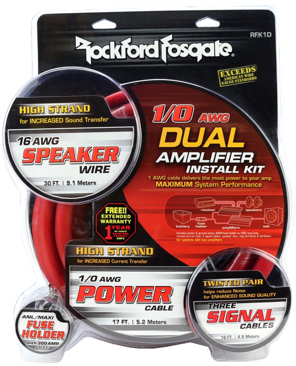 Rockford Fosgate Kabelkit 1/0 AWG RFK1