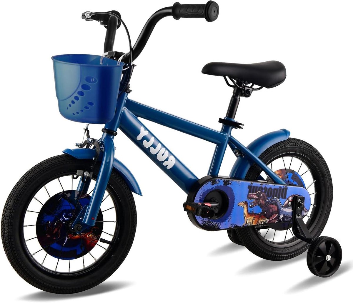 Jongensfiets - Kinderfiets - Leren Fietsen - Afneembare Steunwielen - 12 inch - Blauw