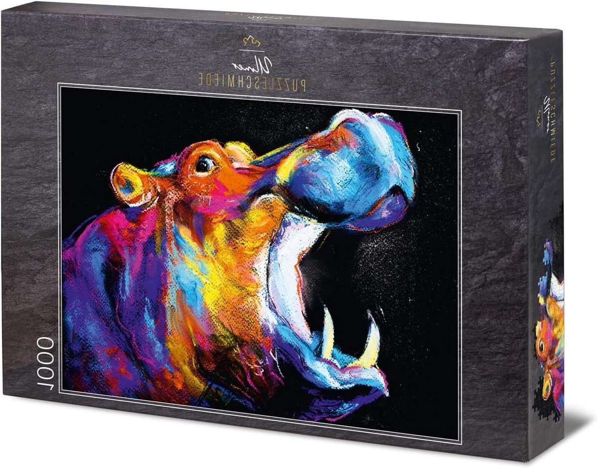 Abstract Dierenpuzzel - 1000 Stukjes - Ontspannen Puzzelen - Moderne Kunstmotieven - 68 x 48 cm - Kleurrijk