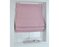 Vouwgordijn Dimout - Verduisterend Gordijn - Raam Decoratie - Montage zonder boren - 45 x 140 cm - Roze