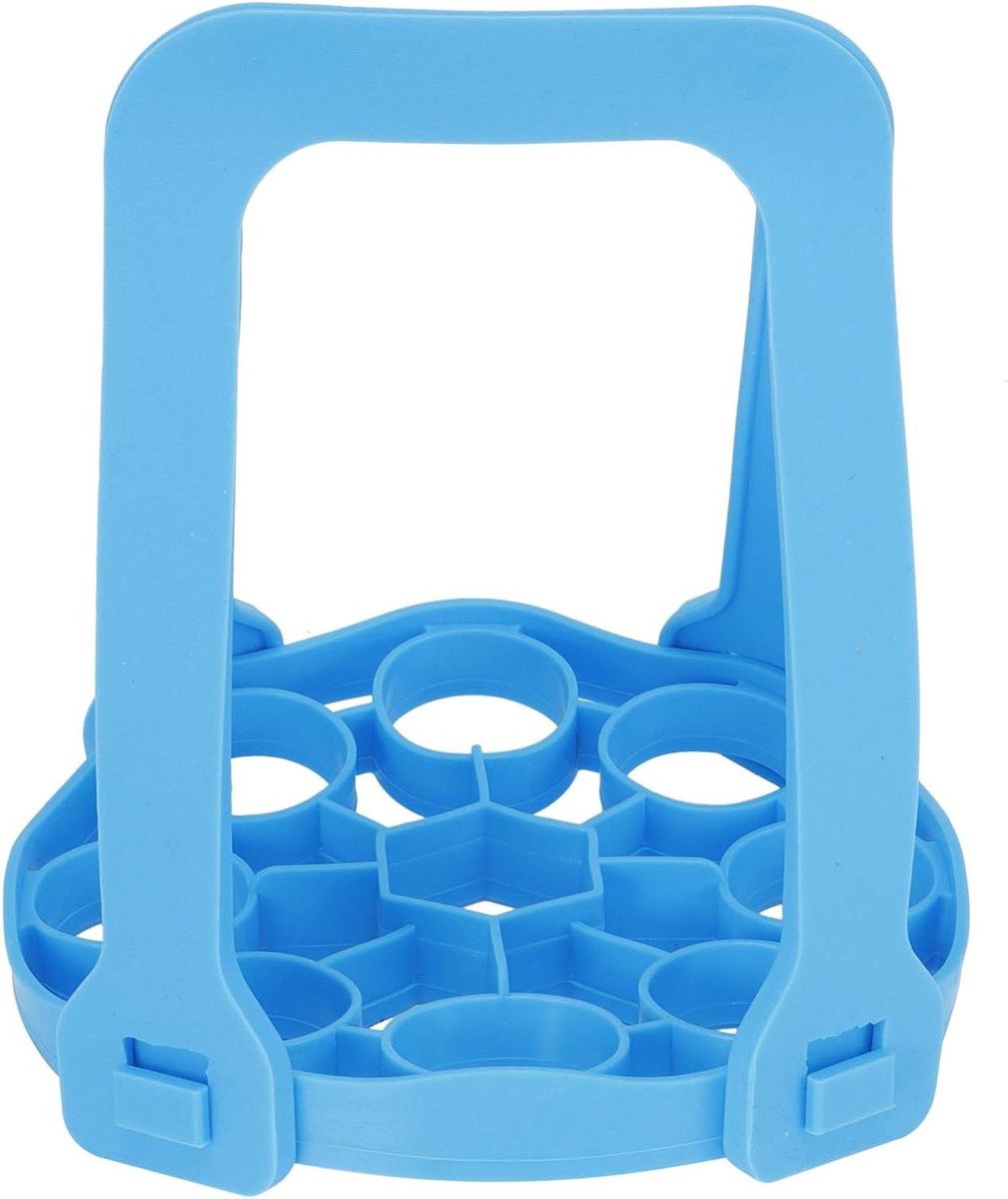 Eierstoomrek - Eierkoker mand - Eieren Stomen - Hittebestendig Siliconen - 19 x 19 x 18 cm - Blauw