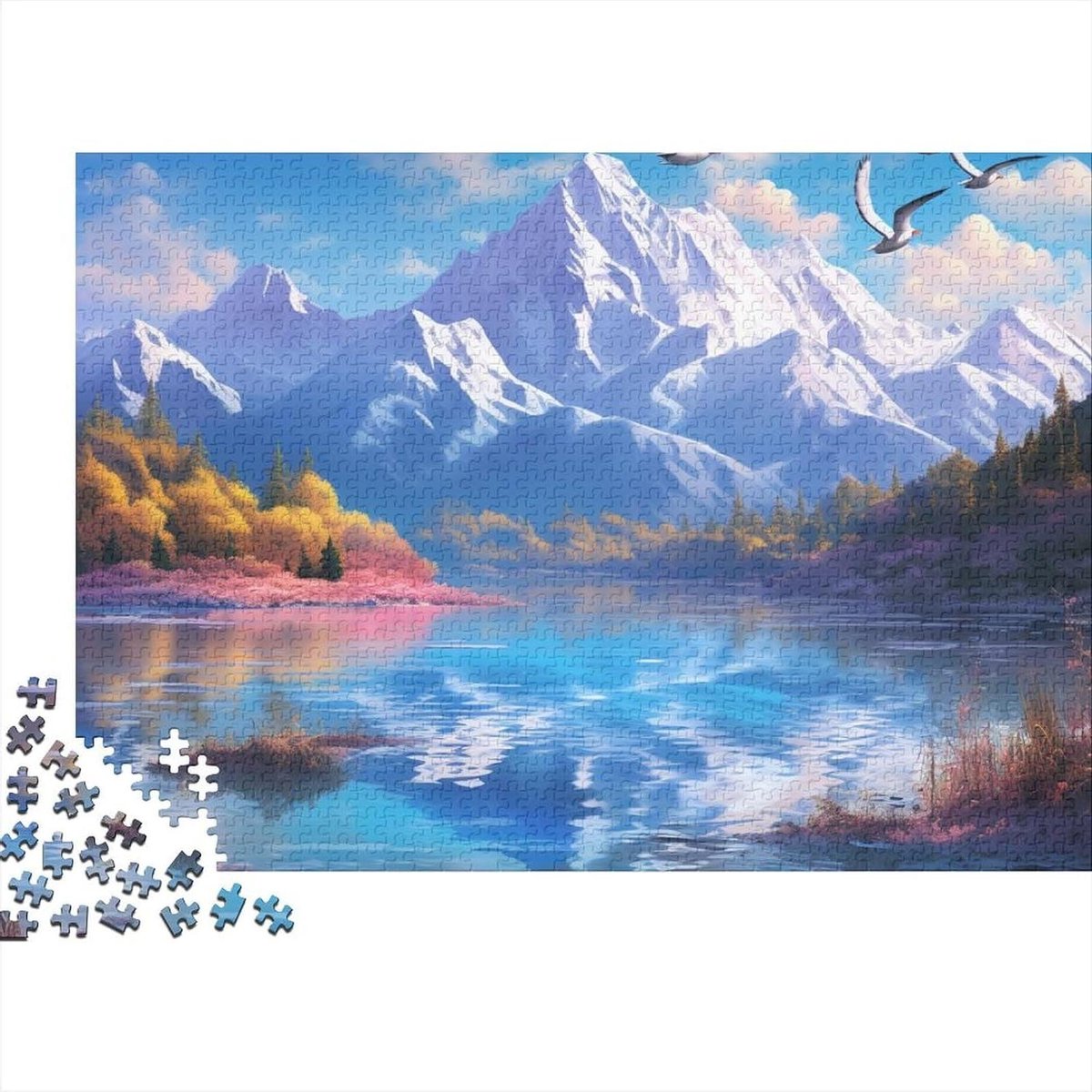 Puzzel 1000 Stukjes - Educatieve Puzzel - Ontspanning Thuis - Unieke Vormen - 75 x 50 cm - Stijl-11