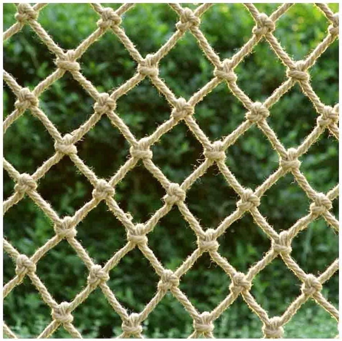 Henneptouw Net - Klimnet Kinderen - Veilig Klimmen - Handgeweven Gaas - 1x2m - Natuurlijk