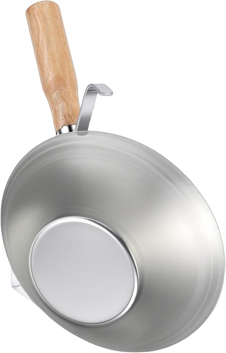 Emmerschep Met Houten Handvat - Modderbak Pleisterkom - Bouwwerkzaamheden Uitvoeren - Kegelvormige Kom - 35 x 27 x 10 cm