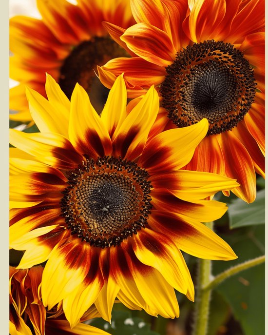5 sets - Zonnebloem Zaden Compact Spray Organic Helianthus Annuus Eenjarig