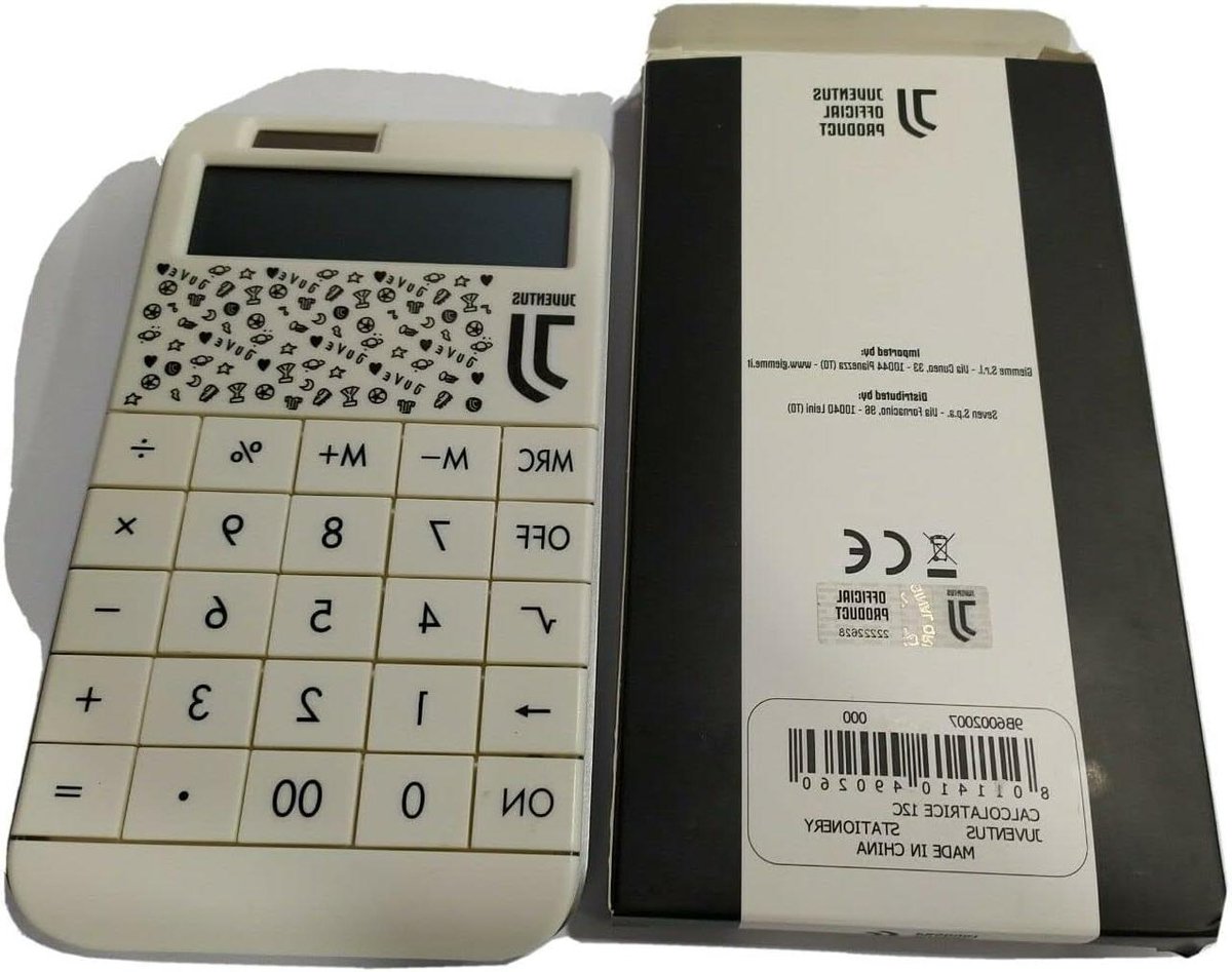 Rekenmachine - Calculator - Bureauwerk - 12 Grote Toetsen - 18 cm - Wit