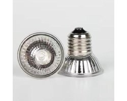 UV-halogeenlamp - Reptielenlamp Warmtelamp - Terrarium Verwarmen - Volledig Spectrum - 5 cm diameter - Zilver