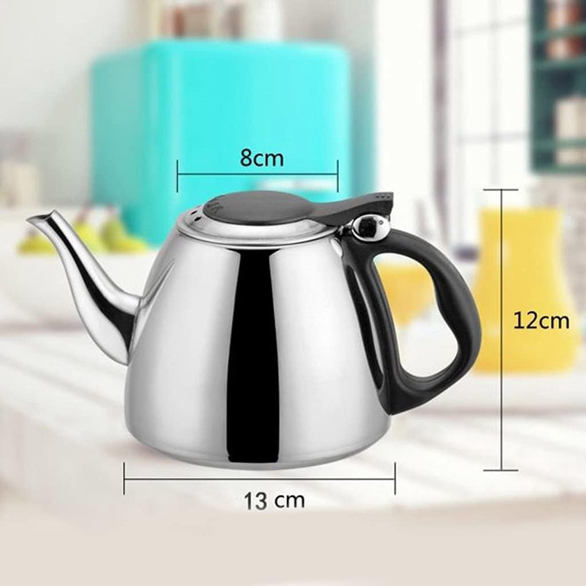 Waterkoker Roestvrij Staal - Theepot Kookpan - Koken en Dranken Zetten - Geschikt voor Inductie - 1.2 Liter - Zilver
