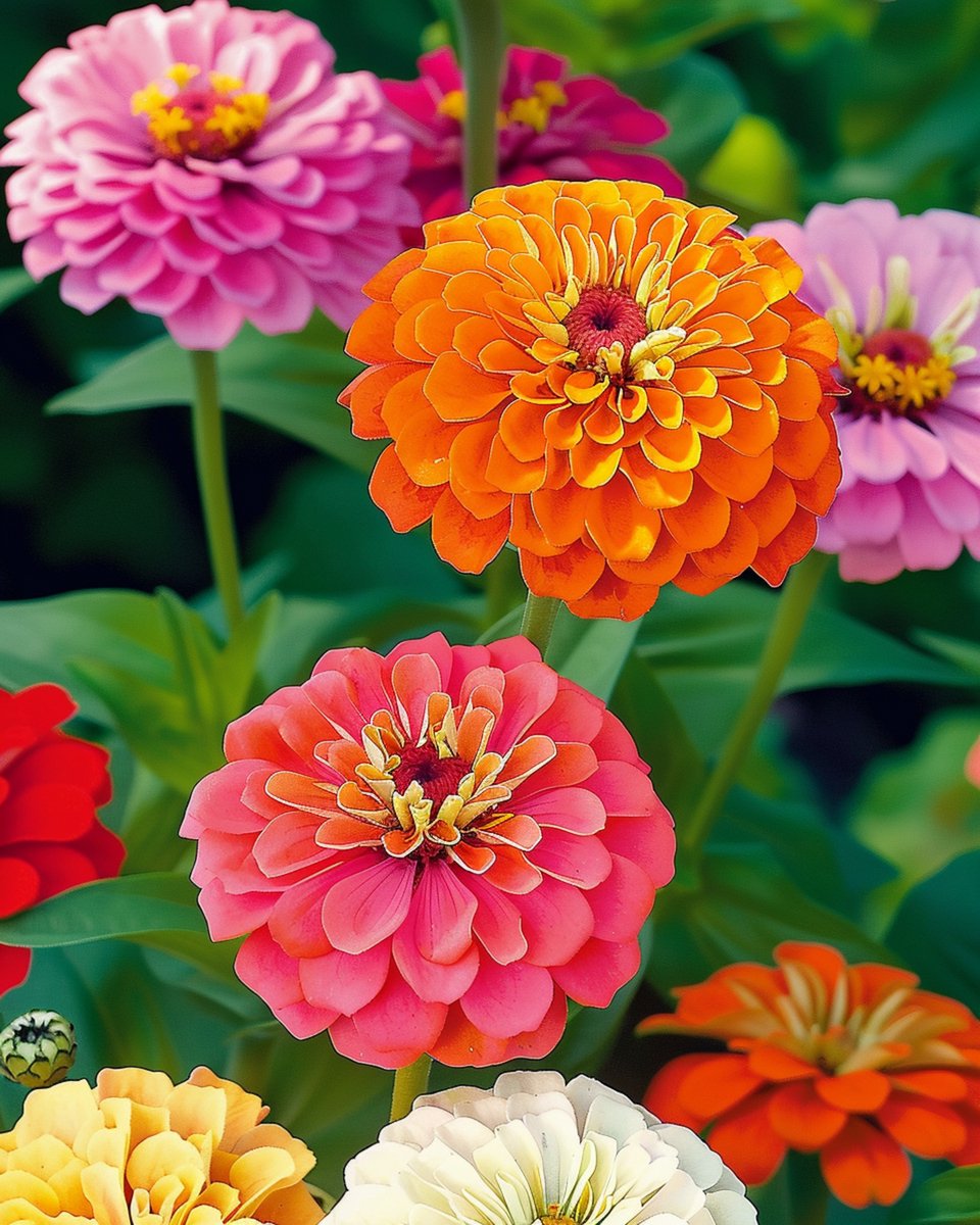 3 sets - Zinnia Dahliabloemig Zaden Zinnia Elegans Eenjarig Gemengd