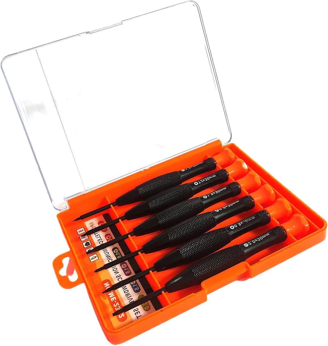 Schroevendraaierset - Mini schroevendraaier Precisie set - Elektronica reparatie - 6 Magnetische koppen - Standaard - Metaal
