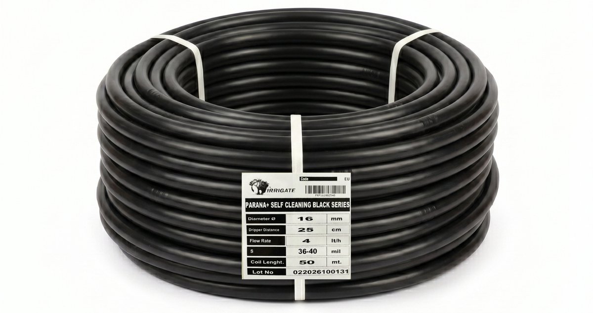 Druppelslang Ø16 mm - 50 Meter - 4 l/h - 25 cm Druppelafstand - Zelfreinigend Druppelirrigatie Slang