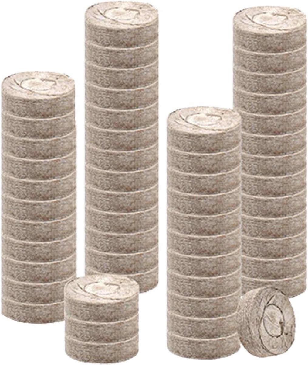 Potgrond voor planten - Tuingrond meststof - Planten laten groeien - Organische turf basis - 100 stuks - Bruin