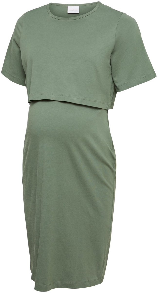Mamalicious Mama Licious Jurk MLMAY Zwangerschapsjurk Agave Green 1